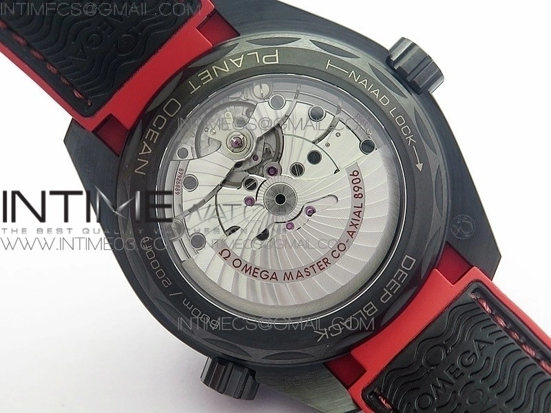 Planet Ocean 45.5mm Deep Black Real Ceramic VSF 1:1 Best Edition on Black Nylon Strap A8906 Super Clone